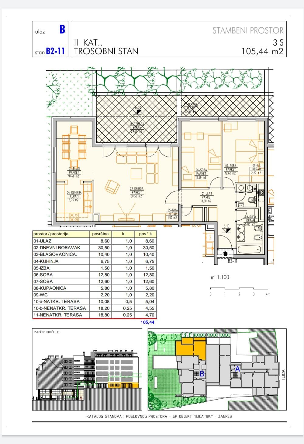 Zagreb - NAJAM - ILICA, ekskluzivan i moderno uređen trosoban stan, garaža, terasa