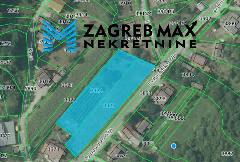 Zagreb - PODSUSED - građevinsko zemljište 2150 m2, mirna lokacija, BEZ PROVIZIJE