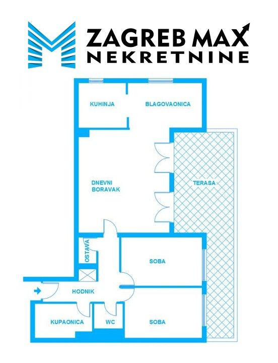 Zagreb - NAJAM - ILICA, ekskluzivan i moderno uređen trosoban stan, garaža, terasa