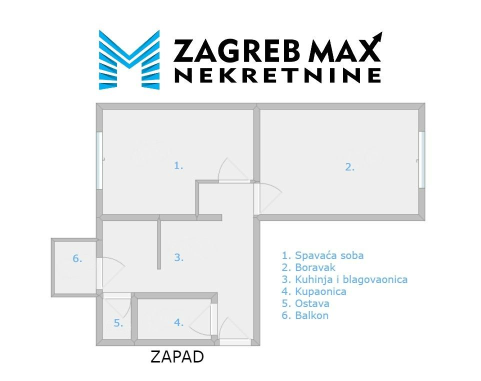 Zagreb - GAJNICE – dvosoban stan 57 m2, 1. kat, mirno okruženje, spremište, BEZ PROVIZIJE