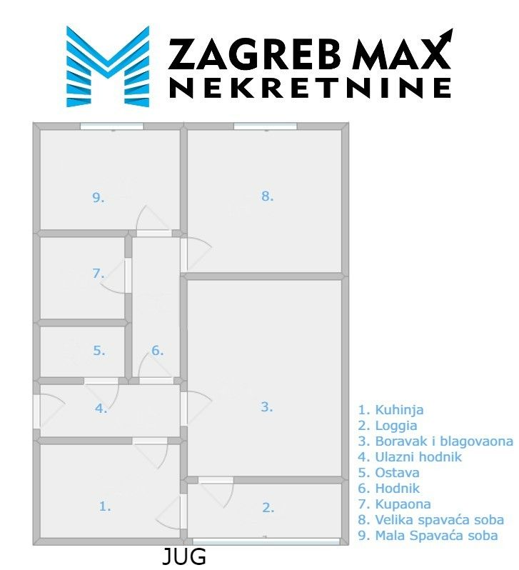 Zagreb - NAJAM - ŠPANSKO Ugodan trosoban stan 75m2, 4. kat, loggia, odlična lokacija