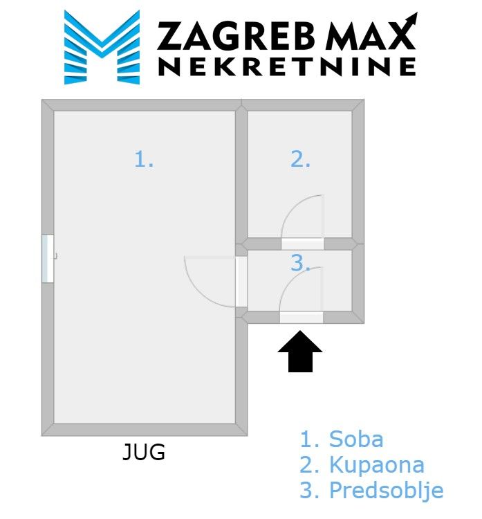Zagreb - TREŠNJEVKA – Tešanjska ulica, ugodna garsonjera od 22 m2, odlična lokacija