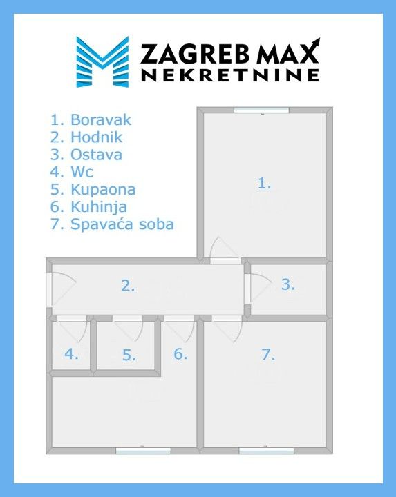 Zagreb - TRNSKO – Ugodan 2soban stan 49 m2, 3. kat, mirno okruženje, BEZ PROVIZIJE