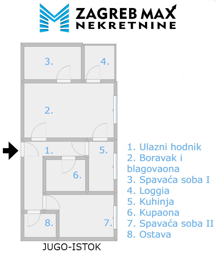 Zagreb - VRBANI – Rudeška ulica, prostran 3soban stan 65 m2, 3. kat, odlična lokacija, loggia, BEZ PROVIZIJE