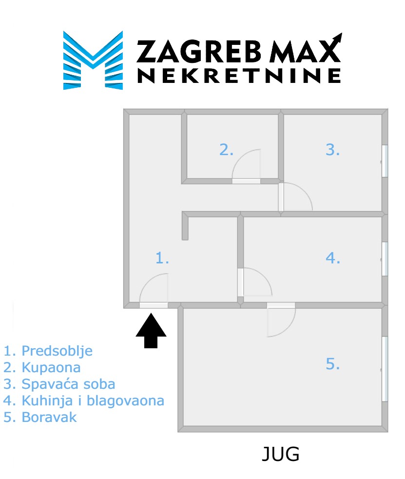 Zagreb - MALEŠNICA Komforan 2soban stan od 58 m2, 5. kat, BEZ PROVIZIJE