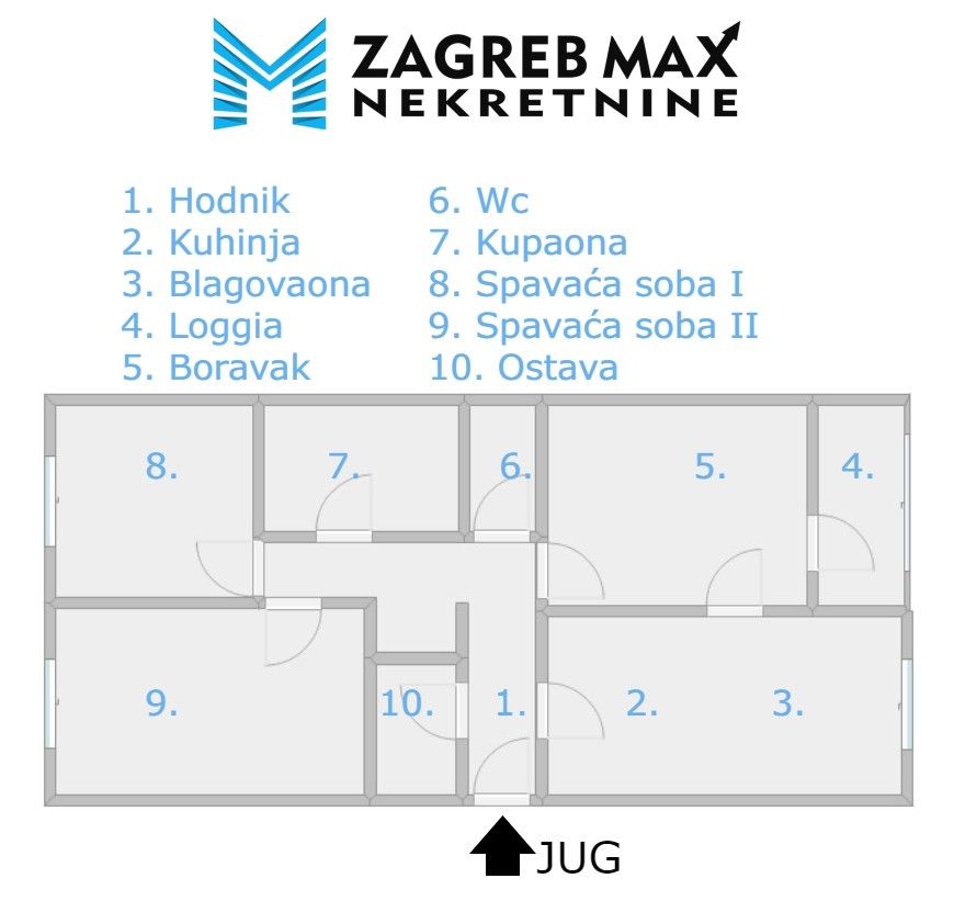 Zagreb - GREDICE Prostran 3soban stan 74 m2, 3. kat, odlična lokacija, loggia, spremište, BEZ PROVIZIJE