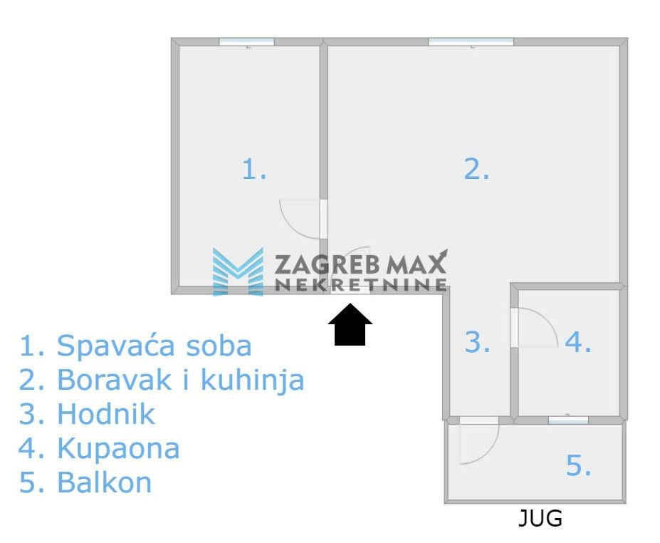 Zagreb - NAJAM - DONJI GRAD Moderan 2soban stan 52 m2, 2. kat, odlična lokacija, balkon, BEZ PROVIZIJE