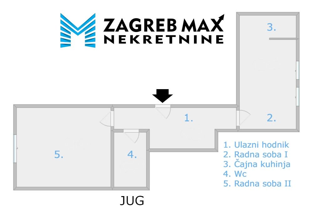 Zagreb - NAJAM - STROGI CENTAR Gundulićeva 1, moderan uredski / poslovni prostor 55 m2, odlična lokacija