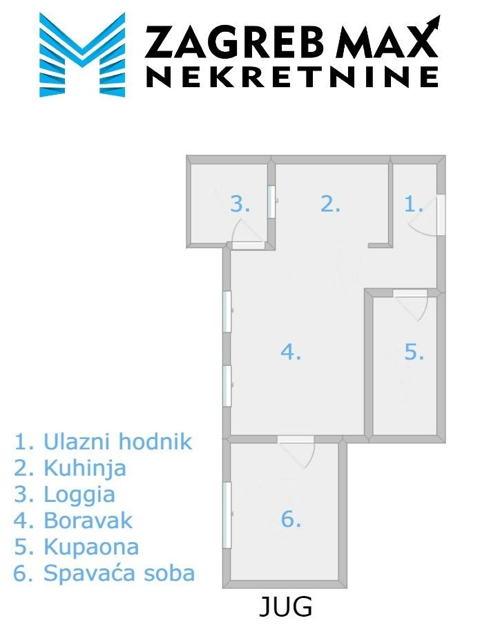 Zagreb - NAJAM - ŠPANSKO Moderan 2soban stan 50 m2, 1. kat, mirno okruženje, loggia, BEZ PROVIZIJE