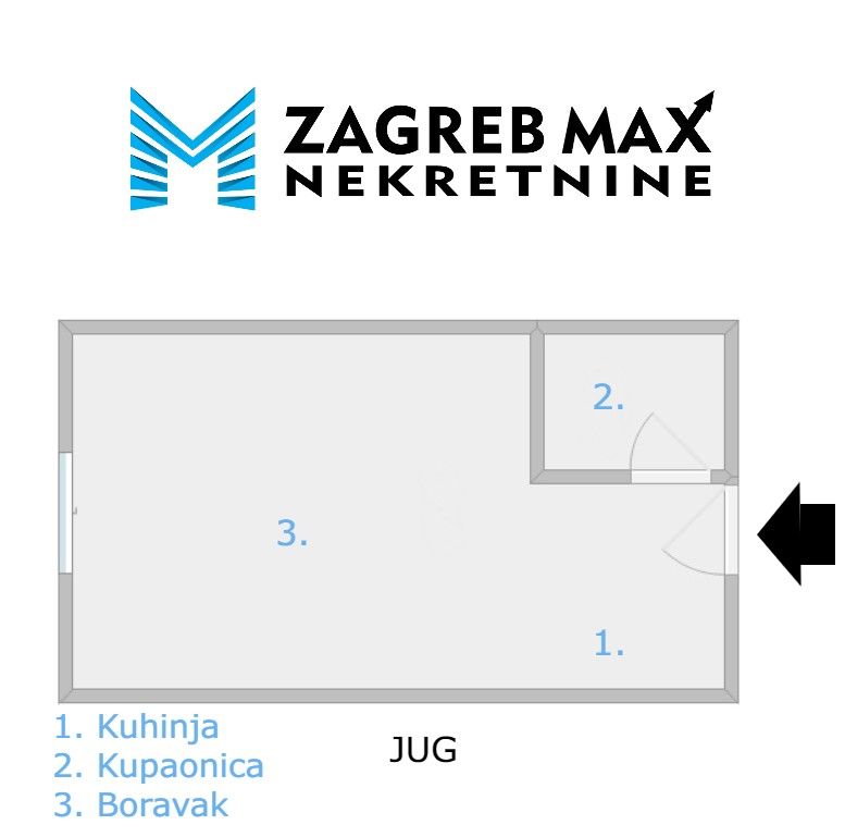 Zagreb - DONJI GRAD Kačićeva, garsonjera 15 m2, 1. kat, odlična lokacija, spremište 10 m2, 