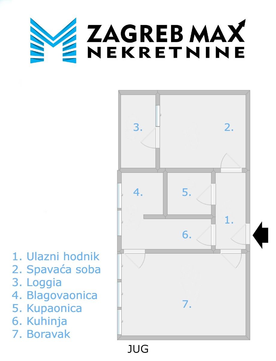Zagreb - UTRINE Ugodan 2soban stan 56 m2, 1. kat, lift, mirno okruženje, loggia