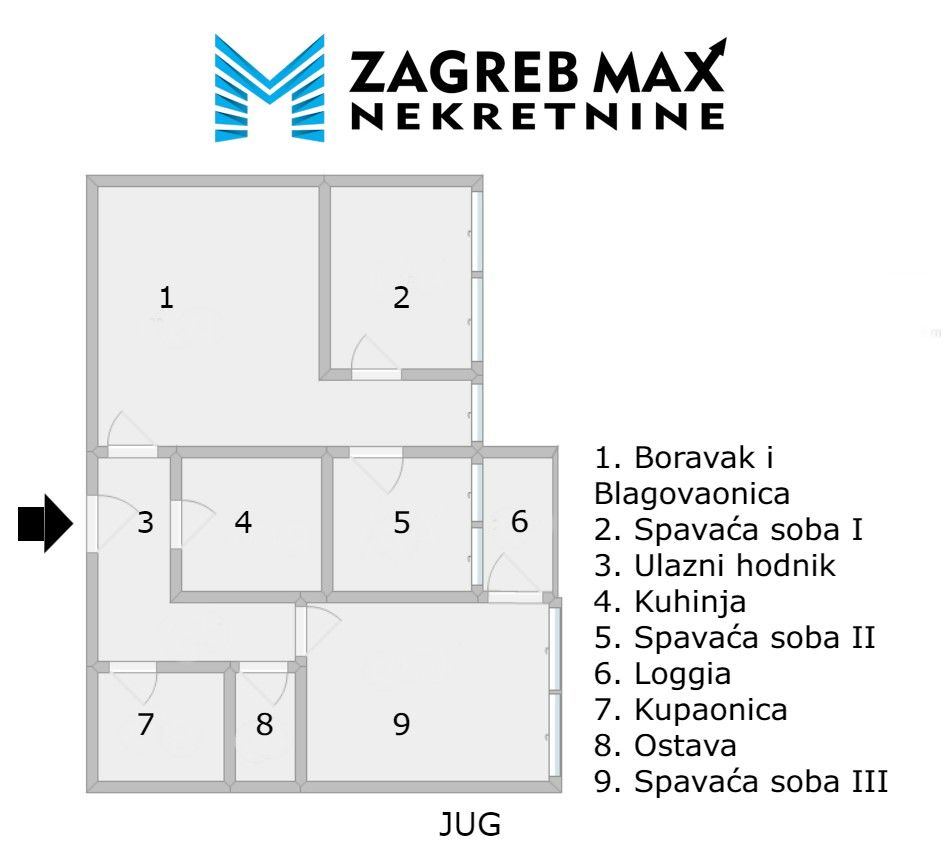 Zagreb - TRAVNO - B. Magovca, Mamutica, 63 m2, 4-soban stan, orijentacija istok, lođa
