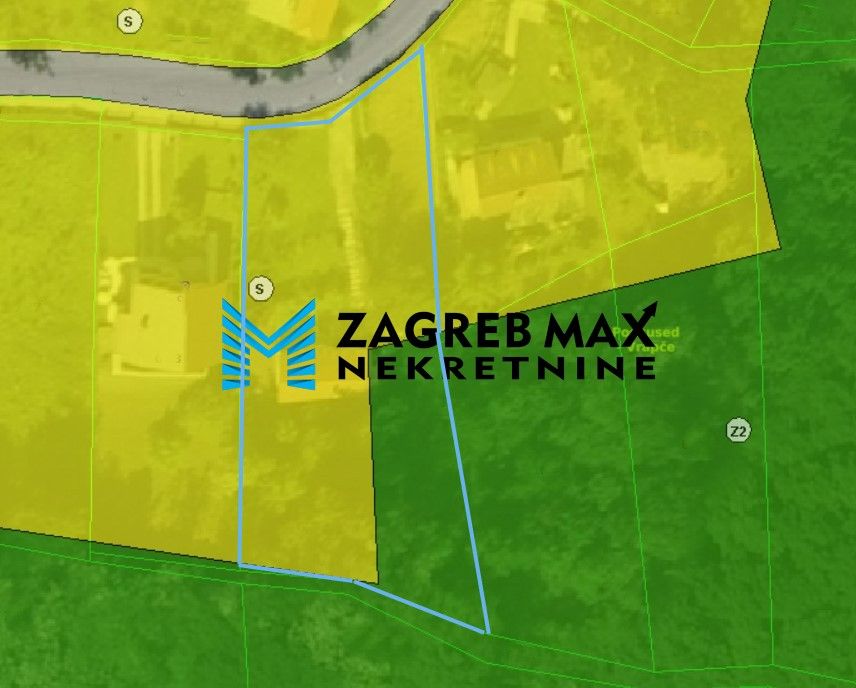 Zagreb - VRAPČE Građevinsko zemljište 840 m2 + 270 m2 zelena površina, mirna lokacija