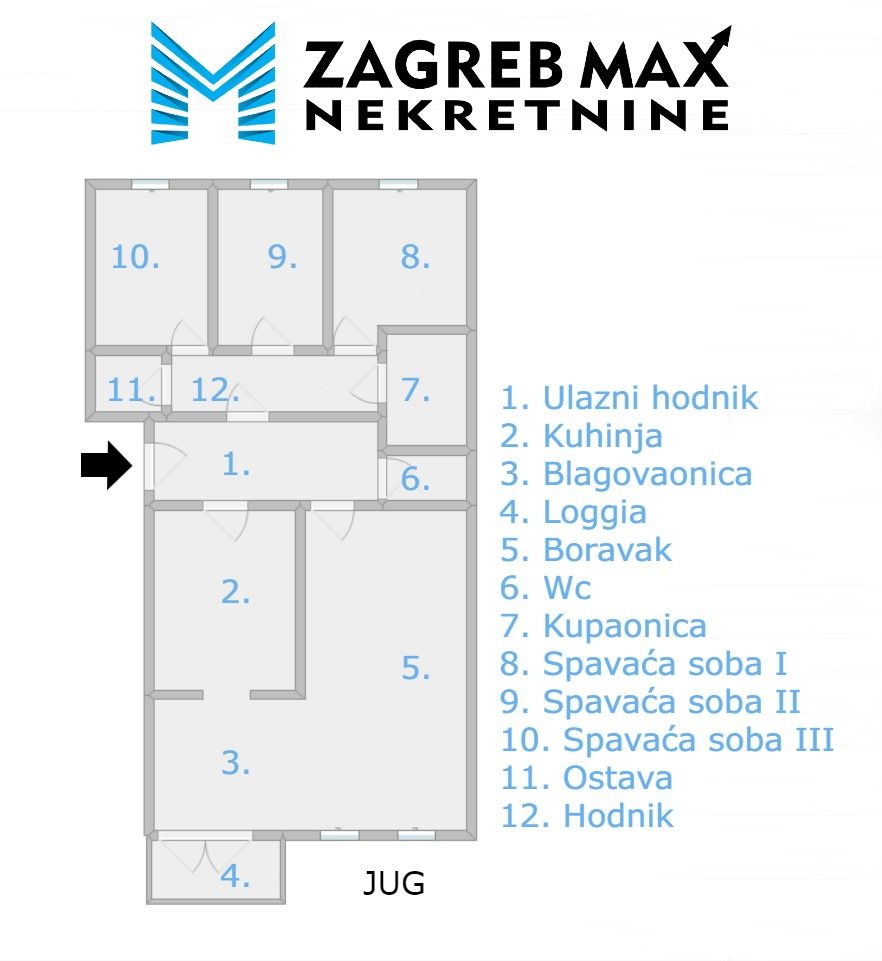 Zagreb - TREŠNJEVKA Prostran 4soban stan 100 m2, 5. kat, odlična lokacija, balkon, spremište, BEZ PROVIZIJE