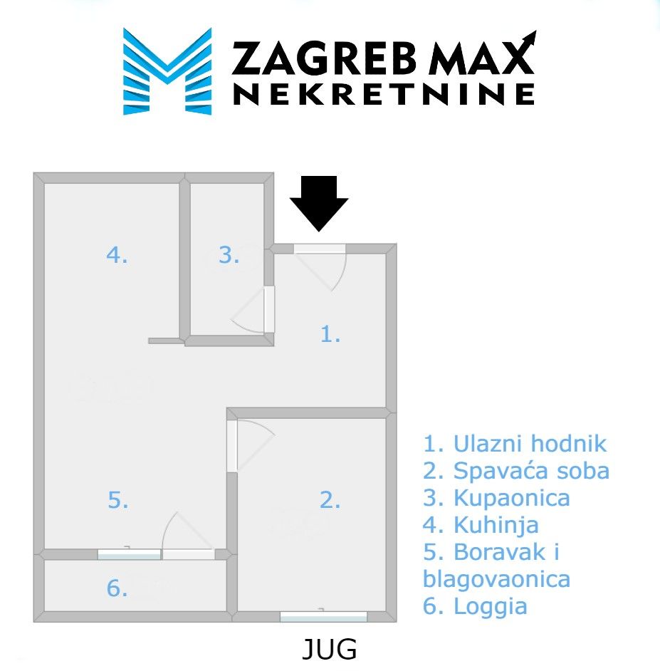 Zagreb - NAJAM - ŠPANSKO Moderan 2soban stan 48 m2, 4. kat, odlična lokacija, loggia