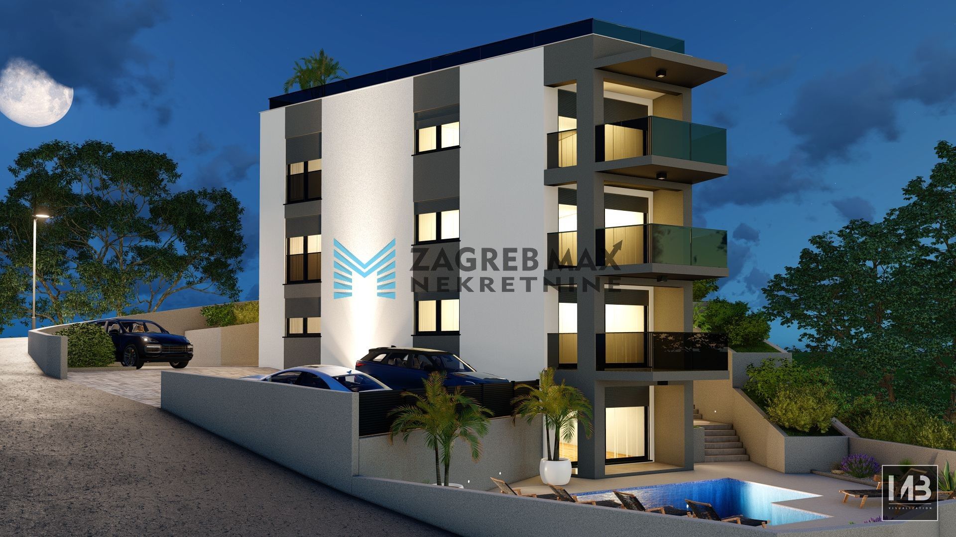 Zagreb - TROGIR Luksuzan 3soban apartman 77 m2, novogradnja, loggia, balkon, parking