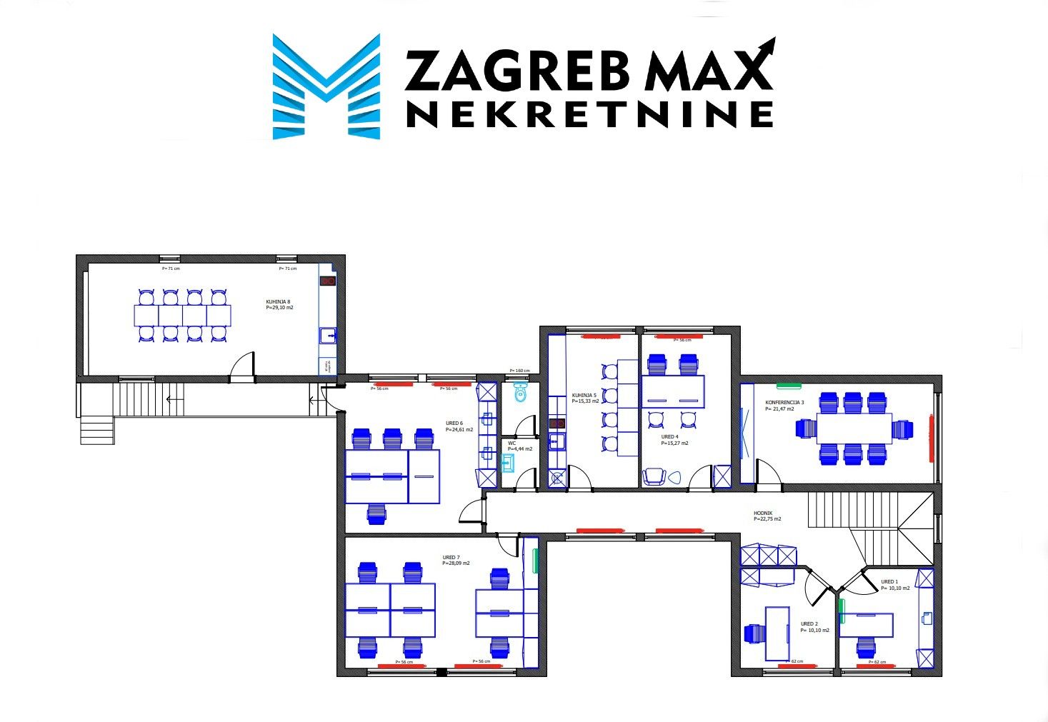 Zagreb - SLAVONSKA AVENIJA Uredski prostor i skladište 624m2, dvorište 13406 m2, BEZ PROVIZIJE