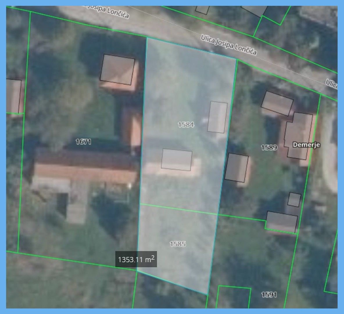 Zagreb - DEMERJE Građevinsko zemljište od 1.358 m2 na mirnoj lokaciji
