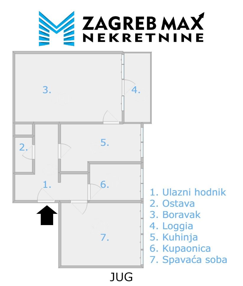 Zagreb - PREČKO Komforan 2-soban stan od 57 m2, 8. kat, loggia, odlična lokacija