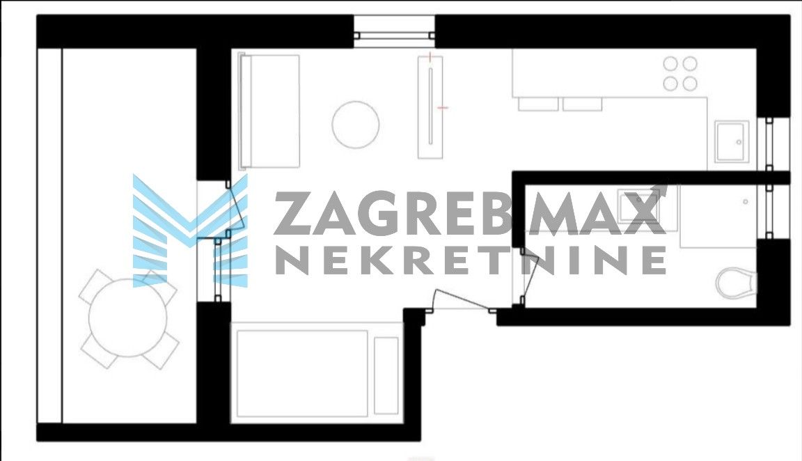 Zagreb - TREŠNJEVKA - Lovranska - garsonijera, novo adaptiran, parking