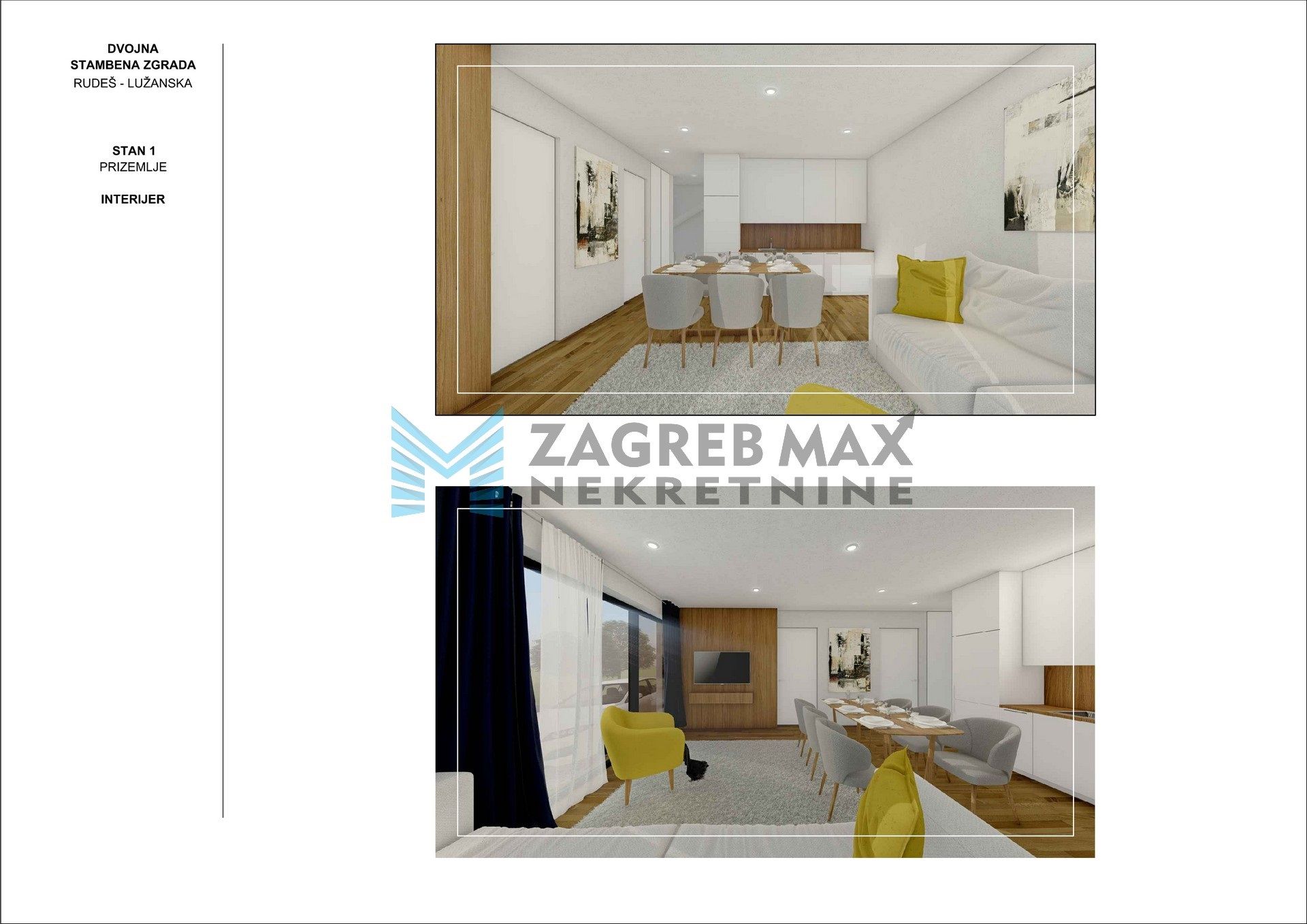 Zagreb - RUDEŠ - Lužanska, 3-sobni, novogradnja, parking, terasa - S1