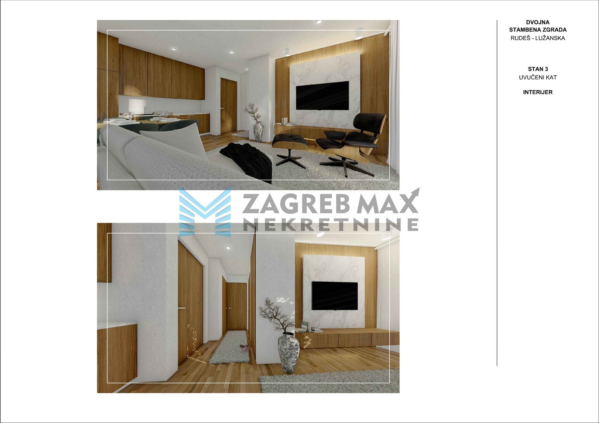 Zagreb - RUDEŠ - Lužanska, 2-sobni, novogradnja, parking, terasa, jacuzzi - S2