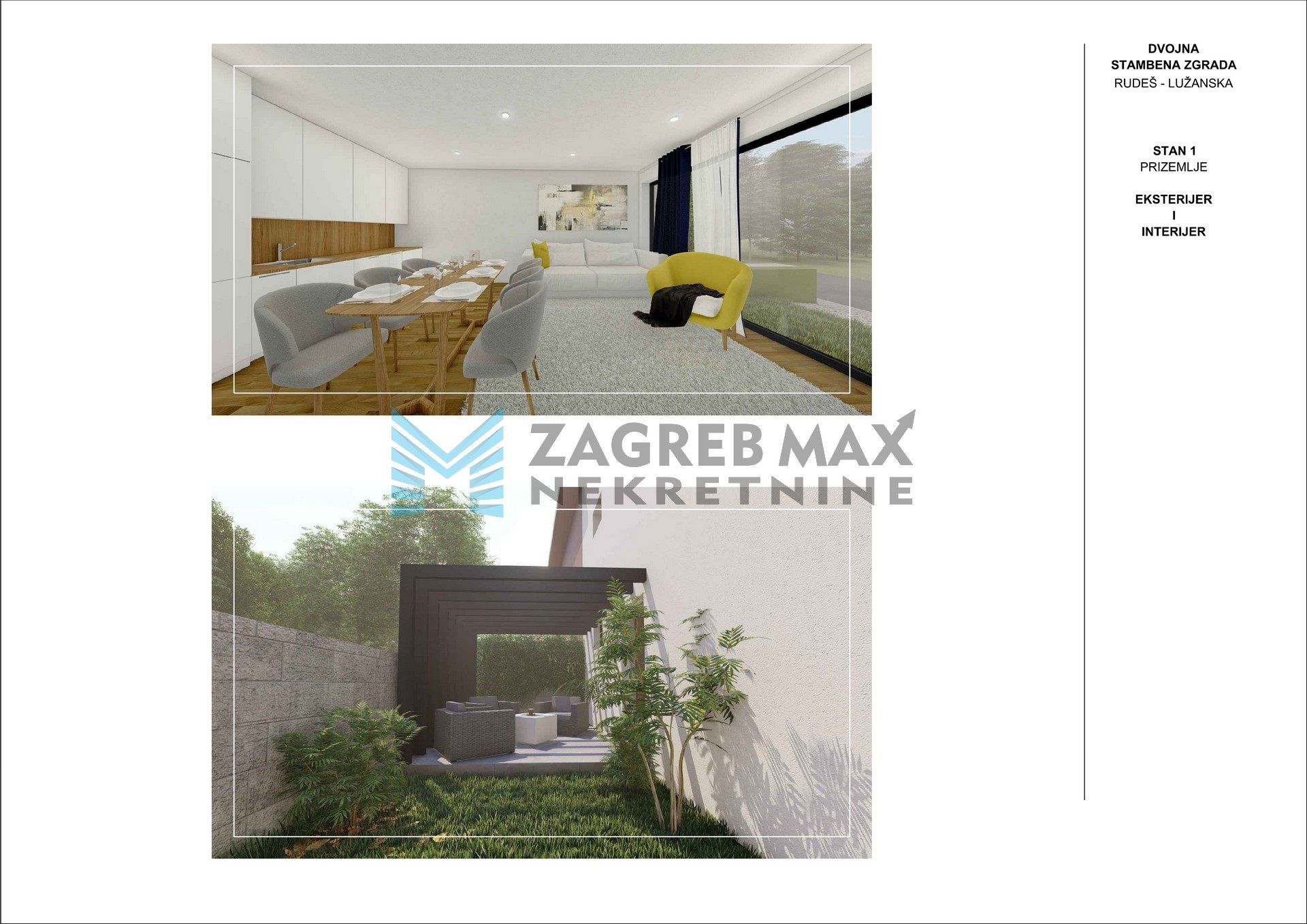 Zagreb - RUDEŠ - Lužanska, 3-sobni, novogradnja, parking, terasa - S1