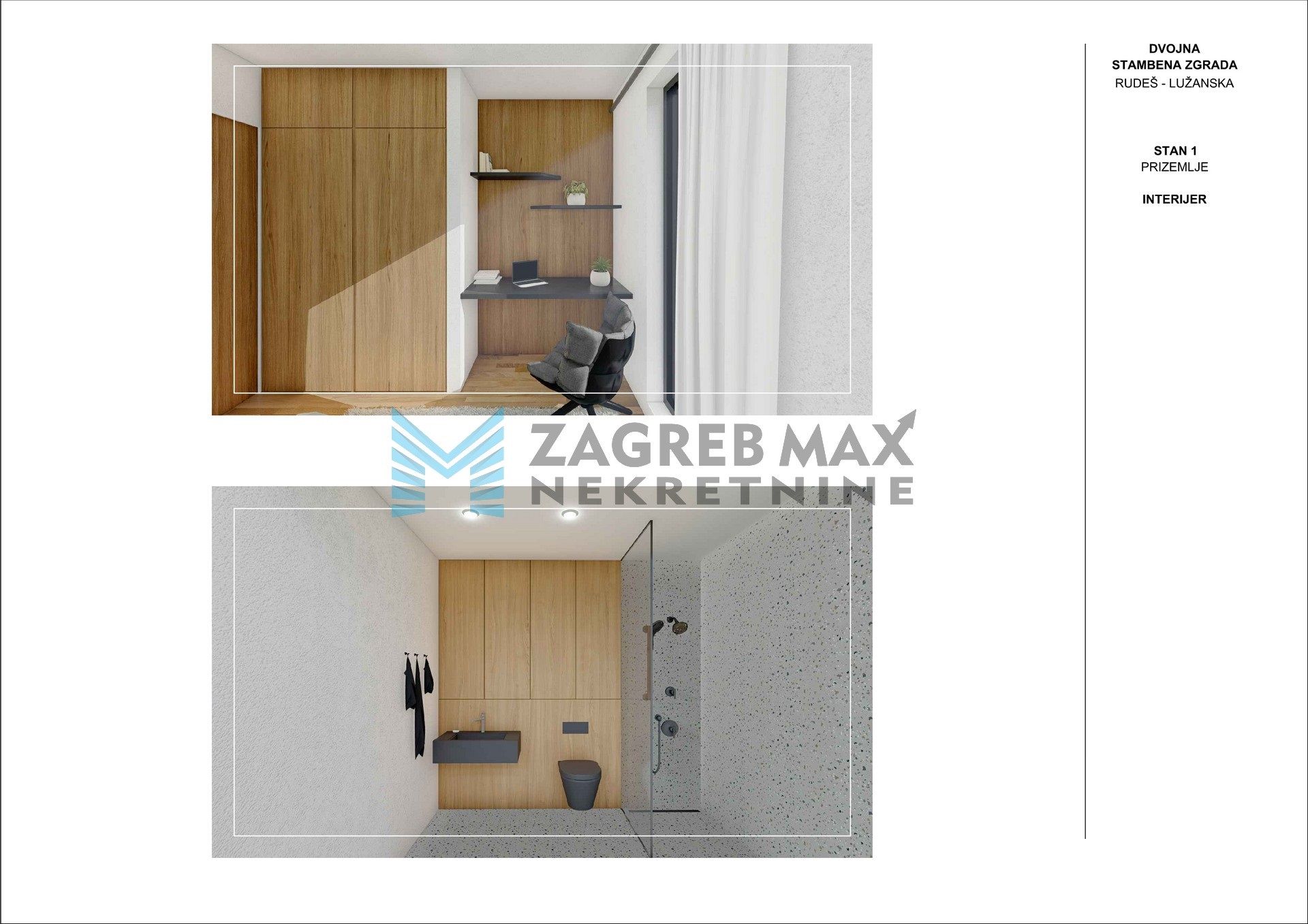 Zagreb - RUDEŠ - Lužanska, 3-sobni, novogradnja, parking, terasa - S1