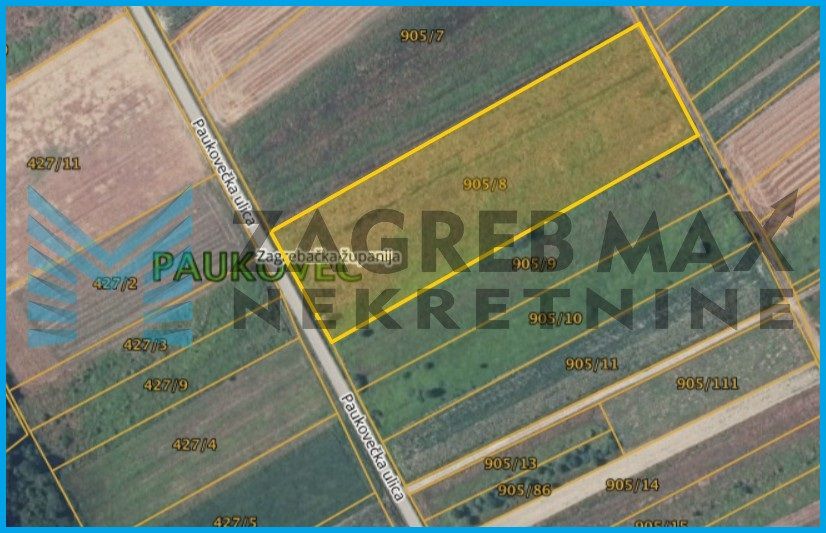 Zagreb - SV. I. ZELINA - Paukovec - poljoprivredno zemljište, 12474 m2