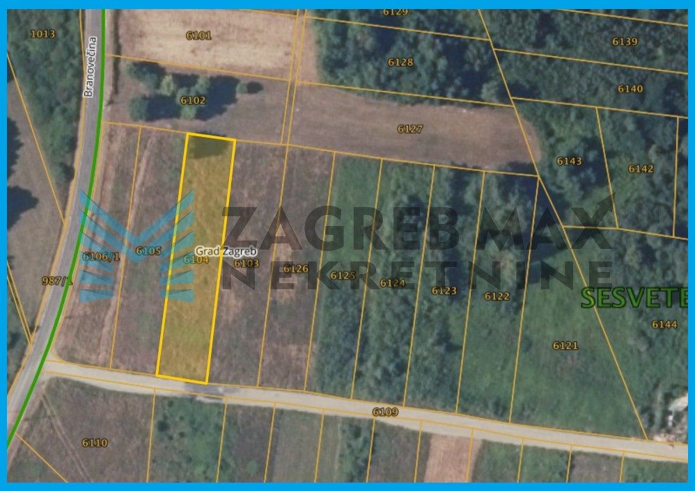 Zagreb - GORNJA DUBRAVA - Novoselec - građevinsko zemljište 1413 m2