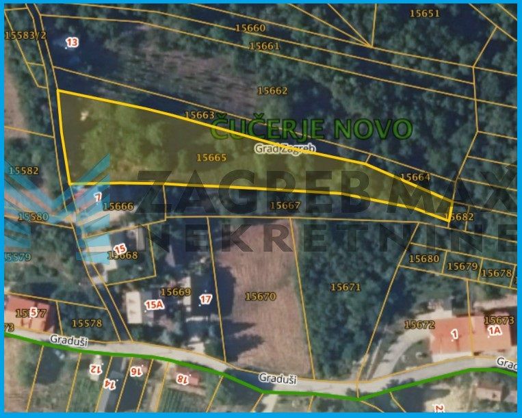 Zagreb - ČUČERJE - Graduši - uređeno građevinsko zemljište 2479 m2