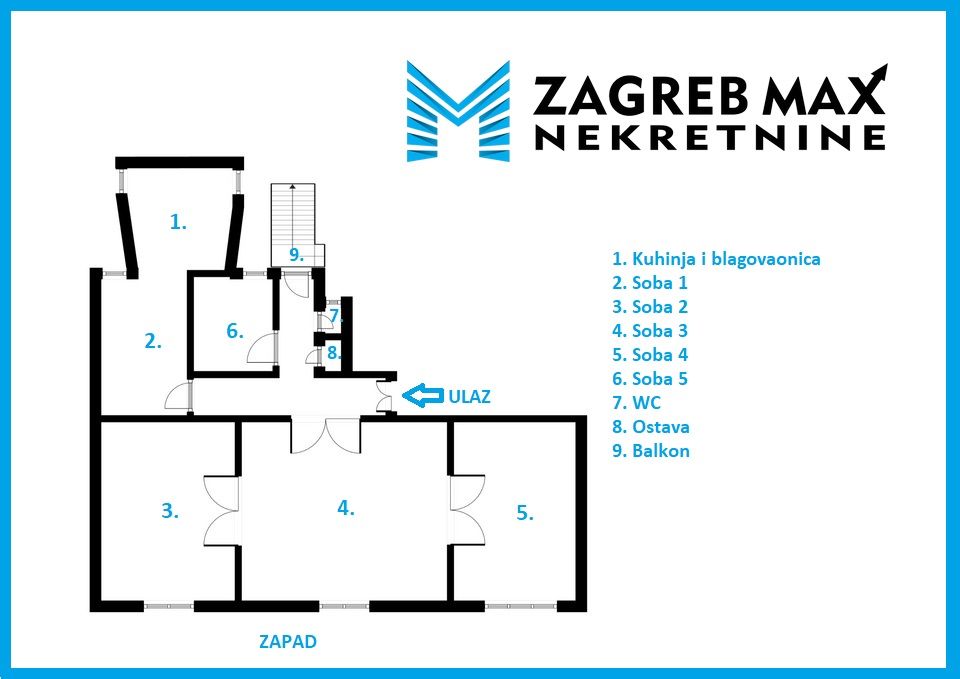 Zagreb - DONJI GRAD - Republike Austrije - 5-sobni, prostran, podrum