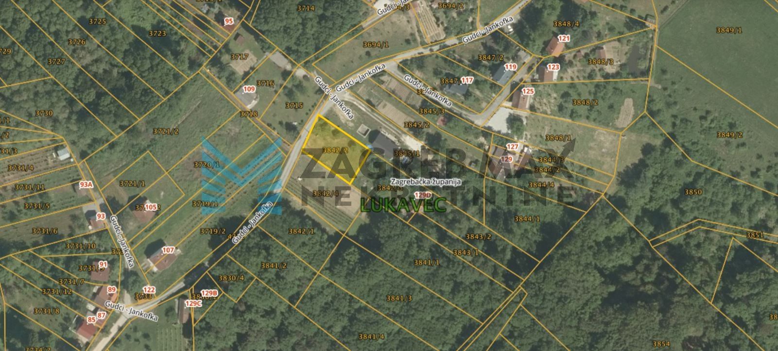 Zagreb - GUDCI - Jankofka - građevinsko 590 m2 + 1906 m2 vinograda