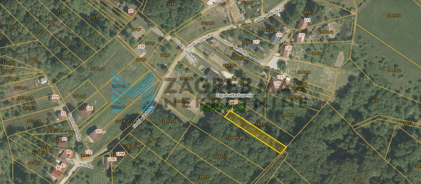 Zagreb - GUDCI - Jankofka - građevinsko 590 m2 + 1906 m2 vinograda