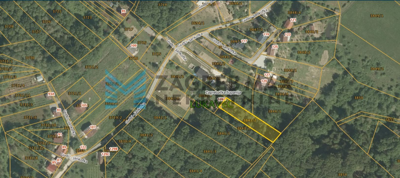 Zagreb - GUDCI - Jankofka - građevinsko 590 m2 + 1906 m2 vinograda