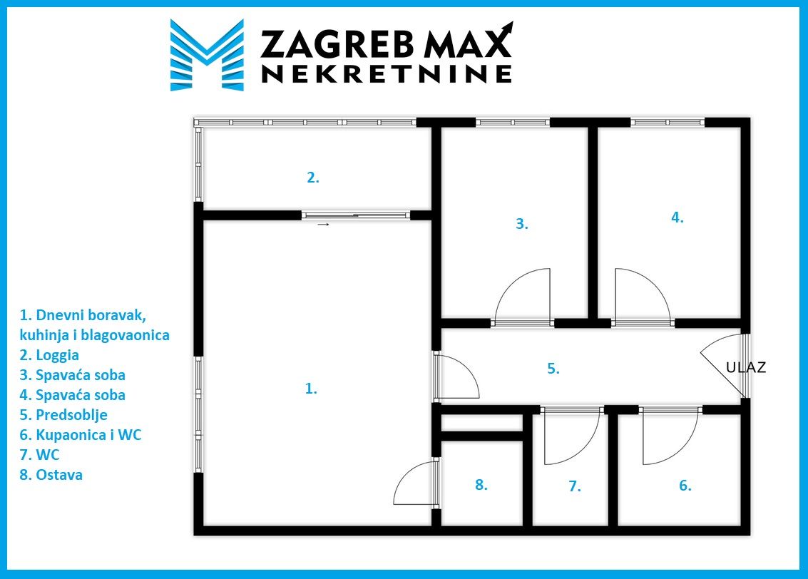 Zagreb - ŠPANSKO - M.Radić - 3-sobni, prostran, svijetao, spremište