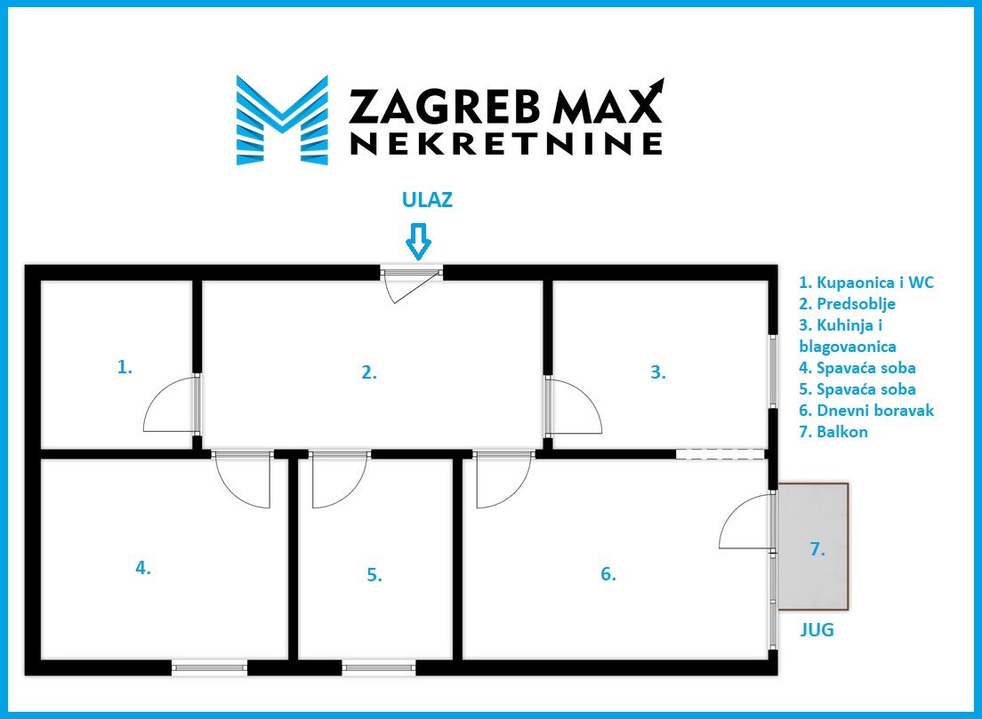Zagreb - DUBRAVA - Vile Velebita - 3-soban, 1. kat, klima, 55 m2