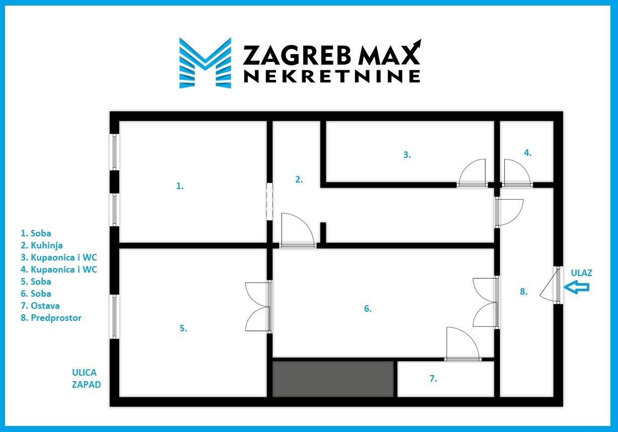 Zagreb - FRANKOPANSKA - poslovni prostor 68 m2 - uži centar grada (iznajmljivanje)