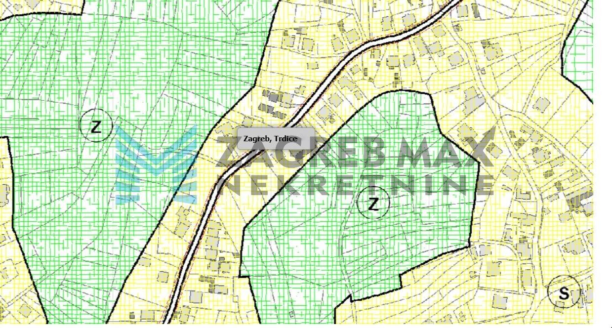 Zagreb - TRDICE - građevinsko zemljište, 988 m2, blagi pad