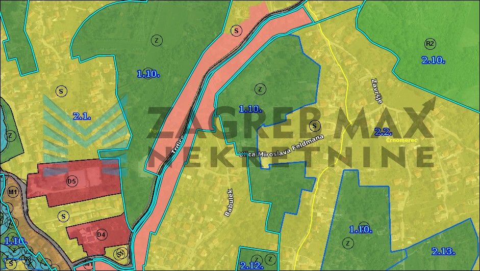 Zagreb - TRDICE - građevinsko zemljište, 988 m2, blagi pad