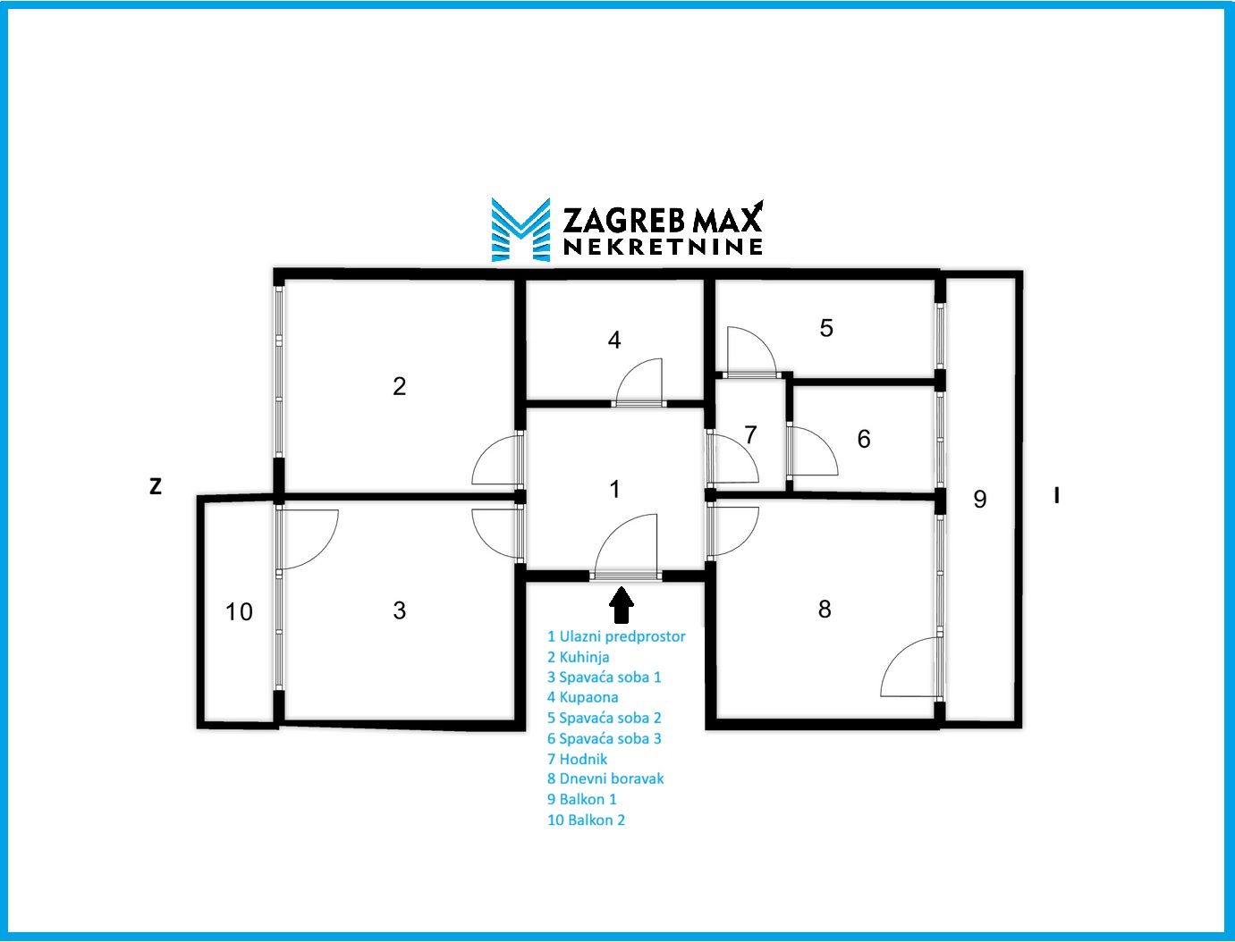 Zagreb - TREŠNJEVKA - F. šetalište - 4-sobni, balkon, spremište, dvorište