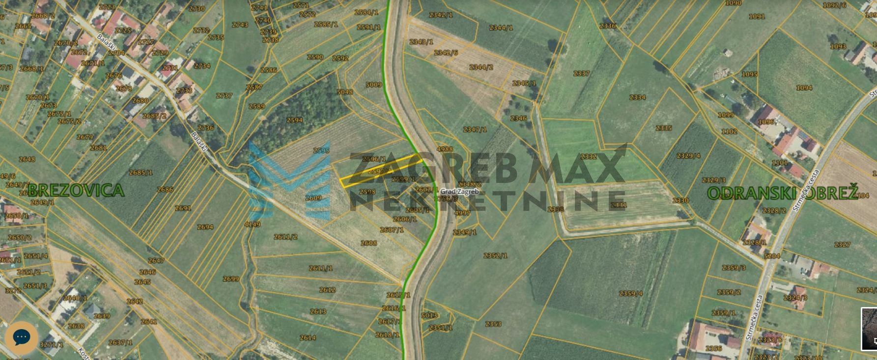 Zagreb - BREZOVICA - Zadvorsko - poljoprivredno zemljište 822 m2