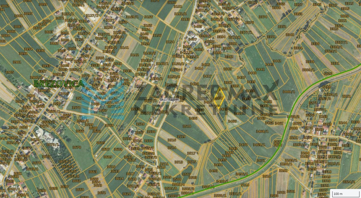 Zagreb - BREZOVICA - Zadvorsko - poljoprivredno zemljište 1924 m2