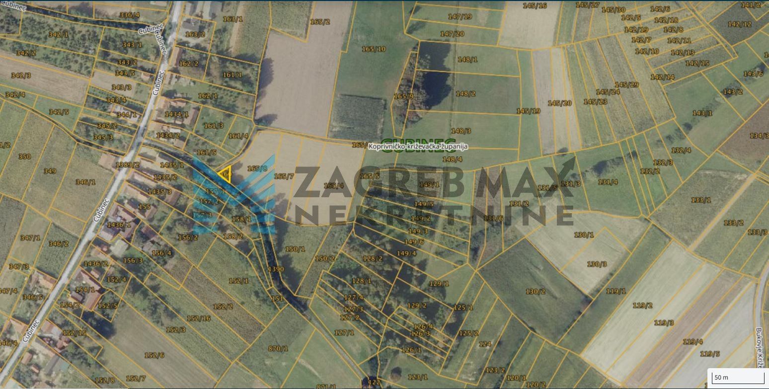 Zagreb - KRIŽEVCI - Cubinec - poljoprivredno zemljište 9420 m2
