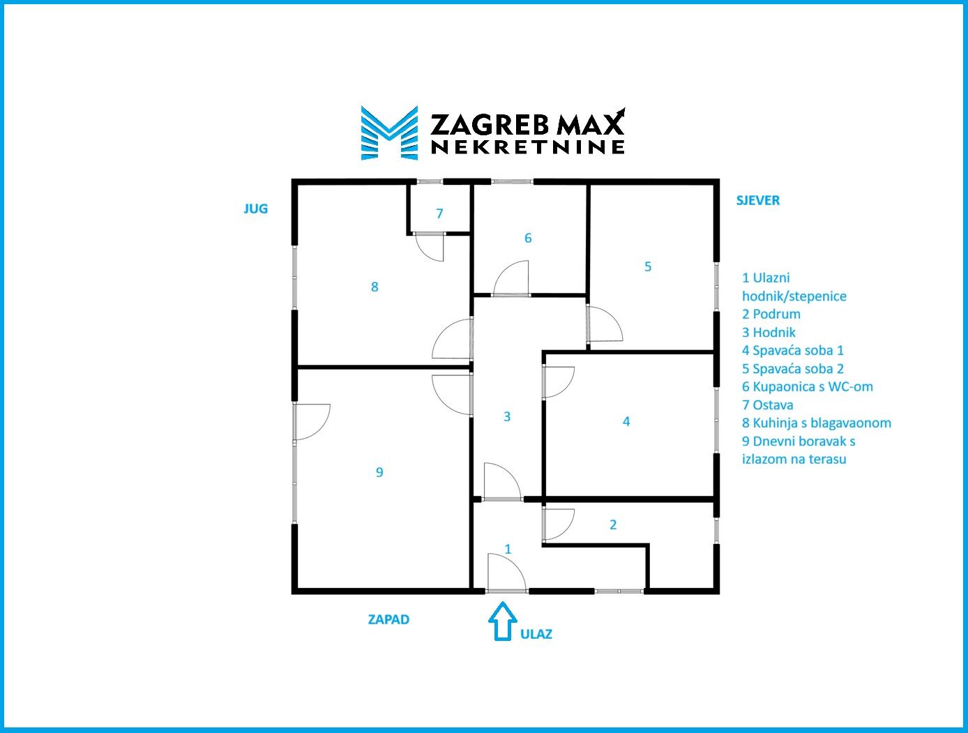 Zagreb - SESVETE - Krašnjanska - kuća, dvorište, terasa, balkoni, garaža, mirno