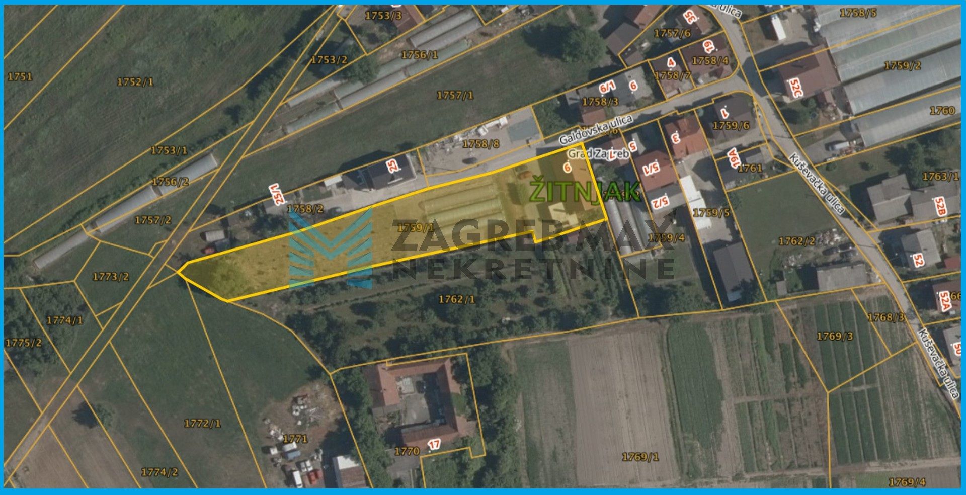 Zagreb - SAVICA ŠANCI - Galdovska - građevinsko zemljište 6788 m2 i kuća 384 m2
