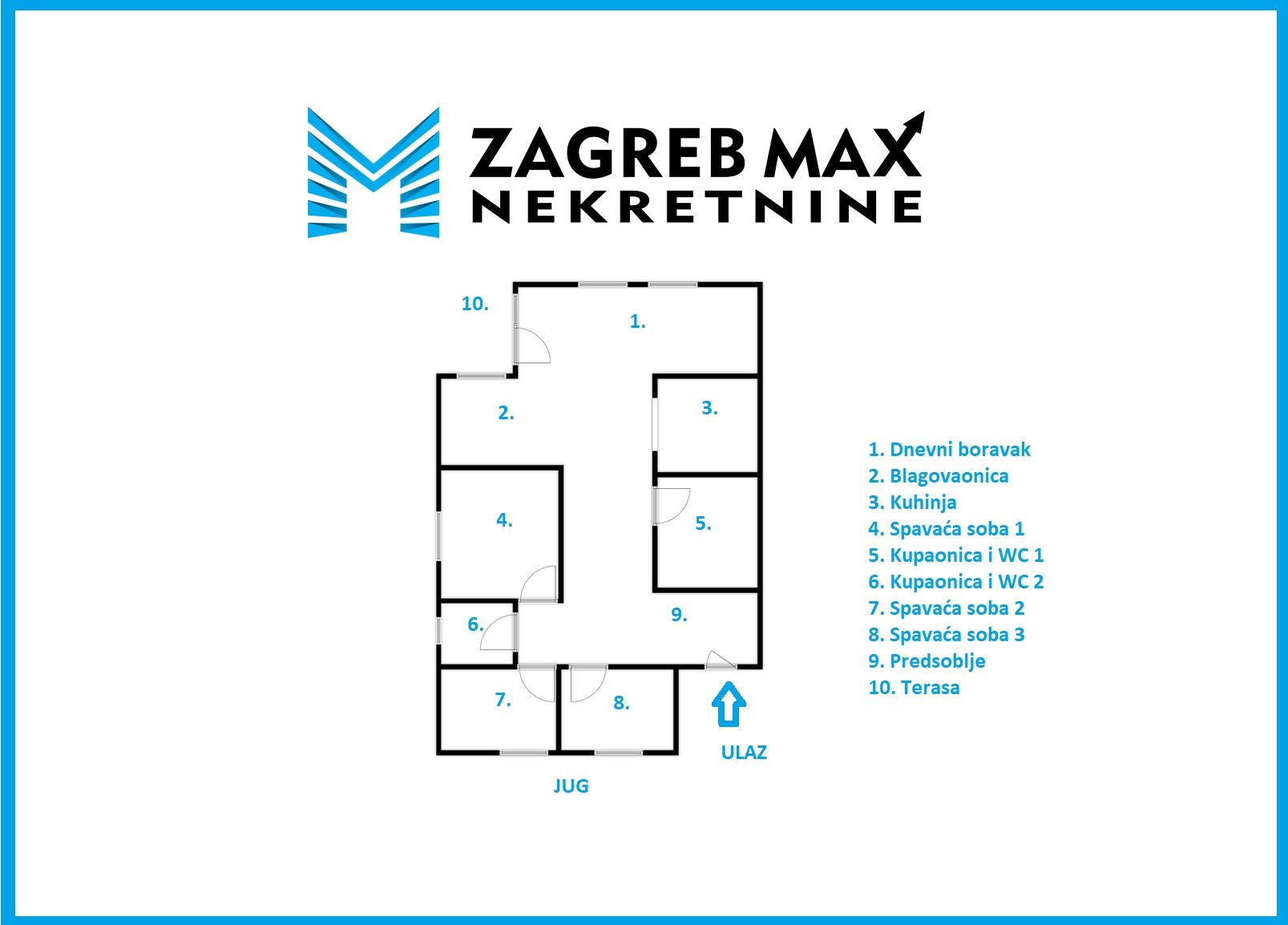 Zagreb - PERJAVICA - Gospodska - svijetao, prostrani 4-sobni s terasom, VPM