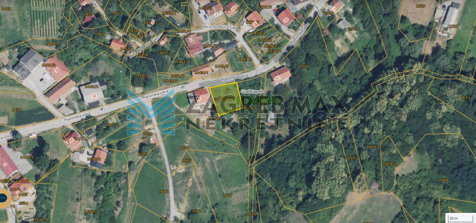Zagreb - PLANINA DONJA - građevinsko zemljište 633 m2