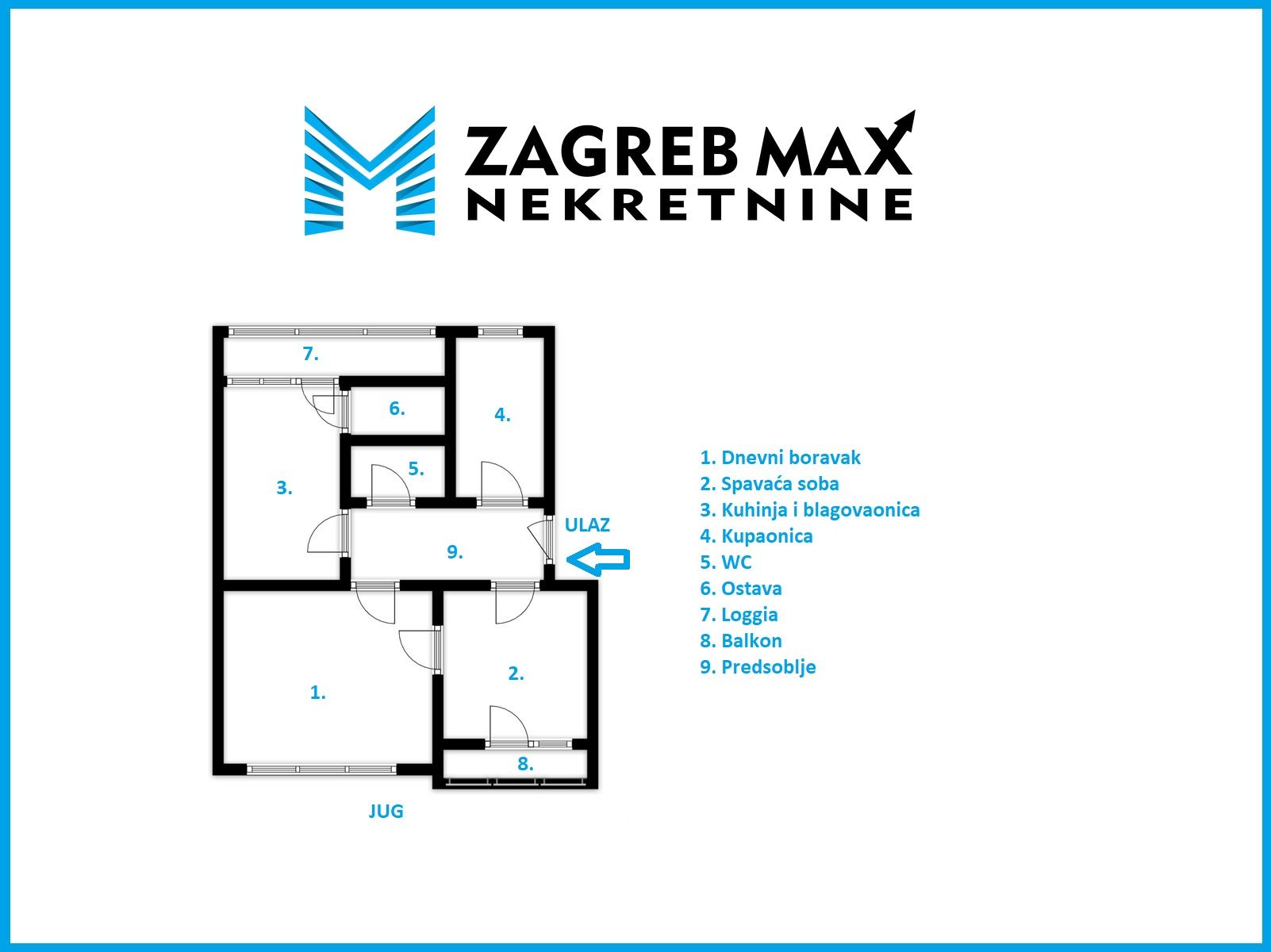 Zagreb - CVJETNO NASELJE - Veslačka - 2-sobni, 65 m2 za adaptaciju
