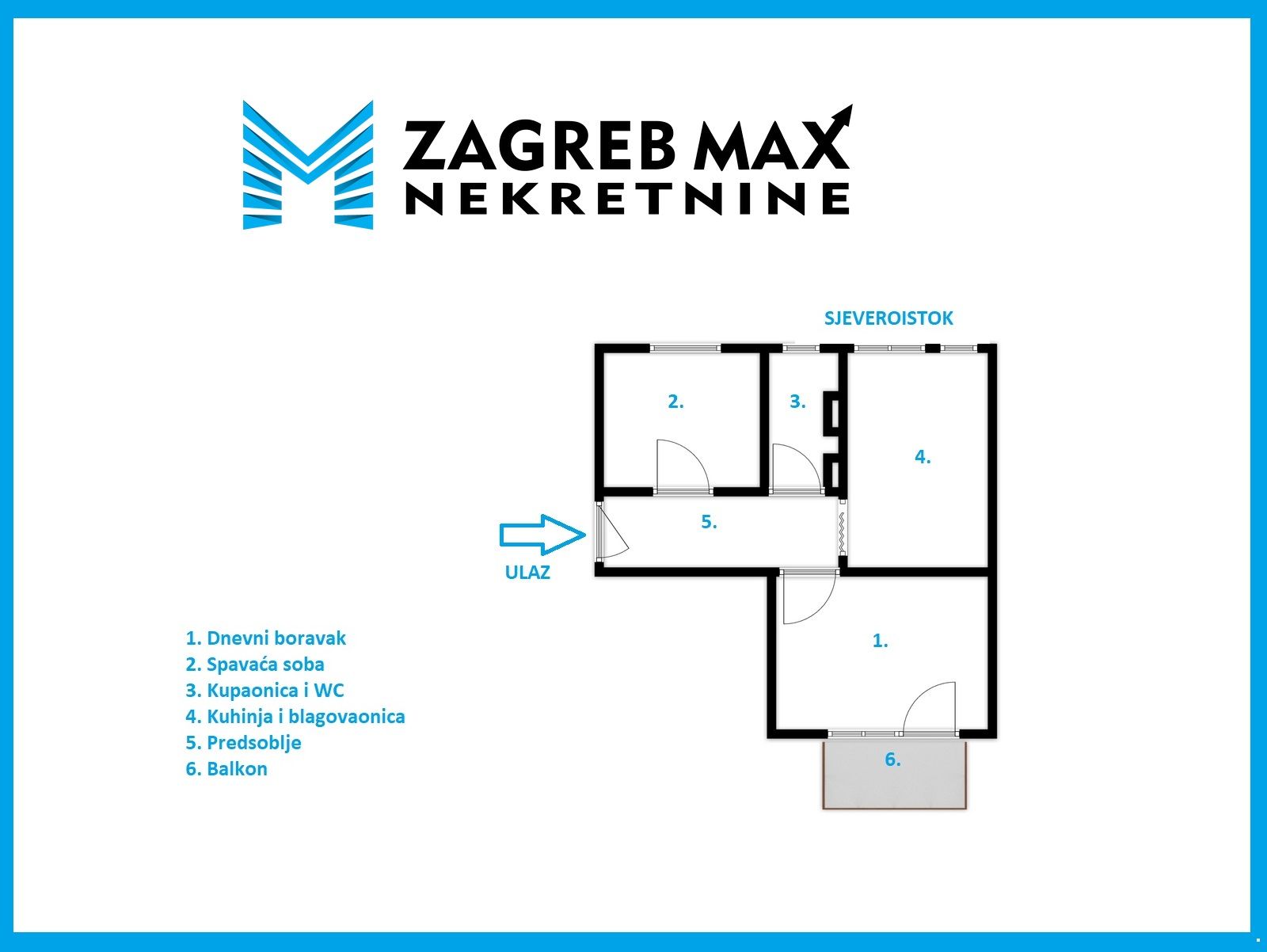 Zagreb - TREŠNJEVKA - Čakovečka - komforan 2-sobni, 2.kat, održavan, balkon